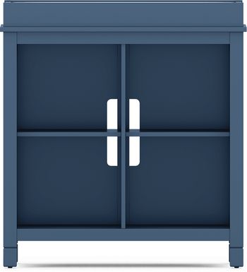 Kids Cottage Colors Navy Bookcase With Changing Tray