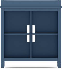 bookcase with changing tray