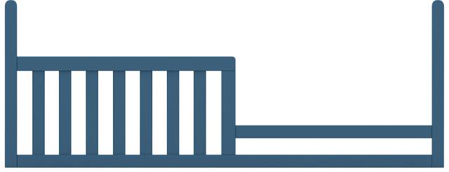 Kids Cottage Colors Navy Nursery with Toddler Rail - Thumbnail - Image 11