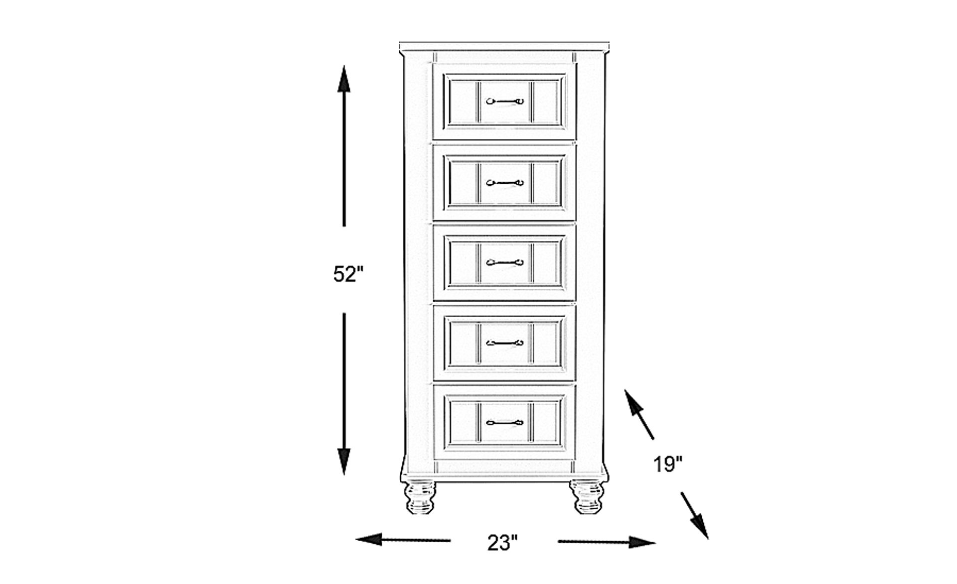 Dimension Image. Please refer to the Dimension Tab on this page for dimension details.