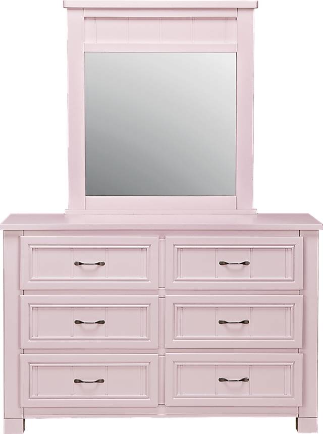 Cottage Colors Pink Dresser & Mirror Set - Thumbnail - Image 1