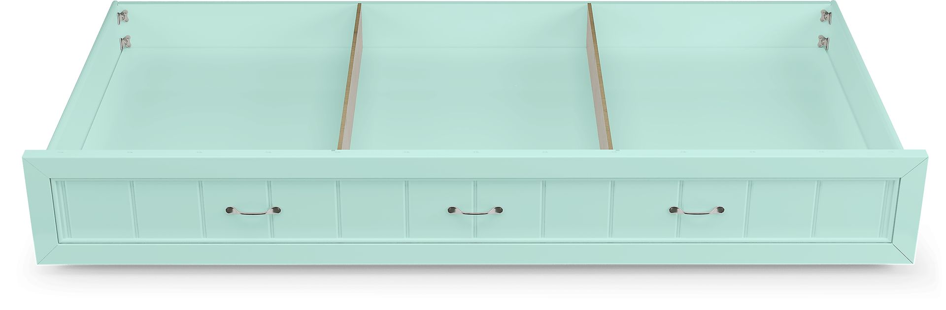 Kids Cottage Colors Turquoise Twin Storage Trundle - Image 3