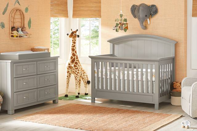 Cottage Colors Whisper Gray 4 Pc Nursery - Thumbnail - Image 1