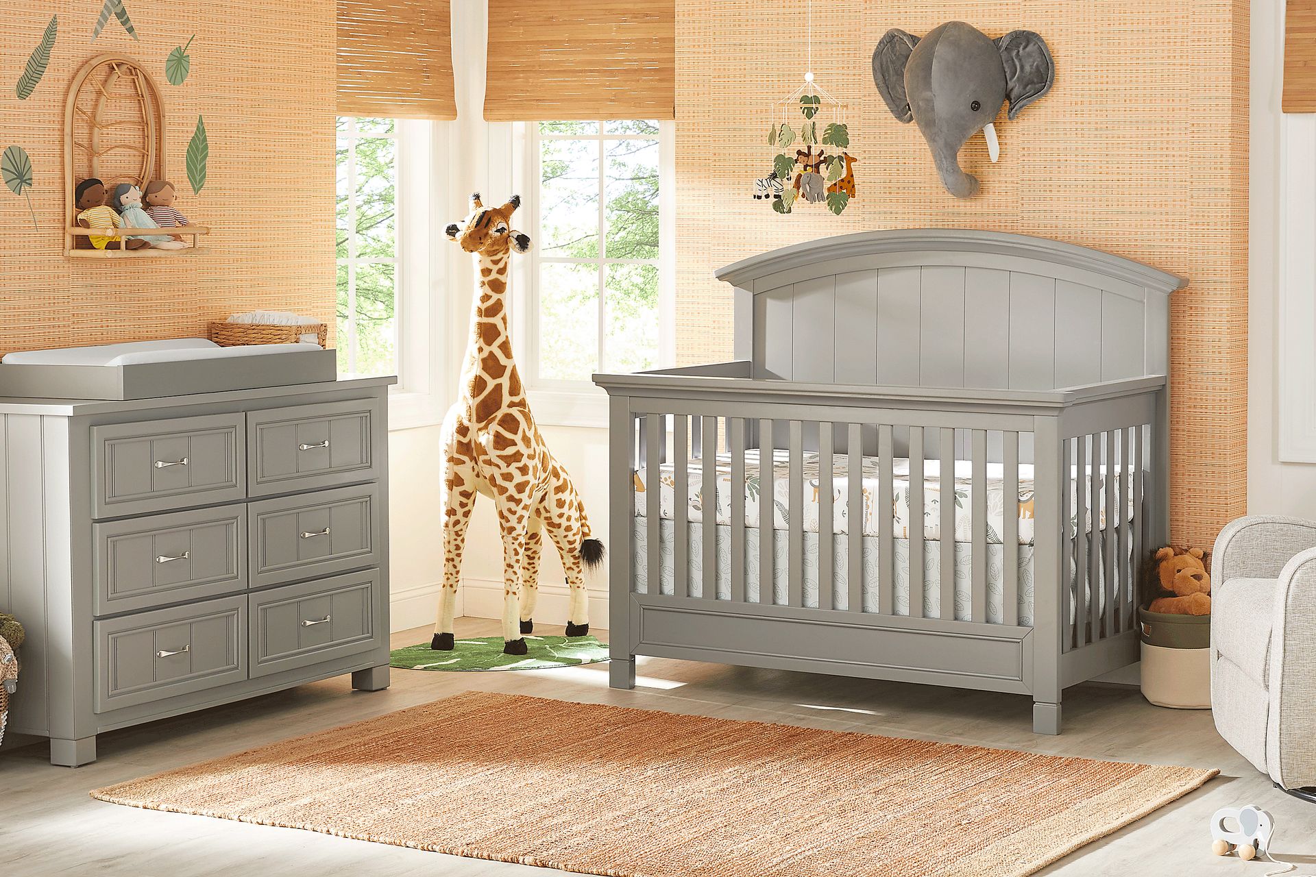 Cottage Colors Whisper Gray 4 Pc Nursery - Image 1
