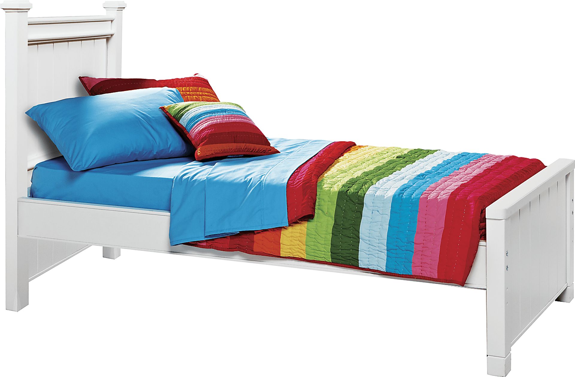 Cottage Colors White 3 Pc Twin Panel Bed - Image 1