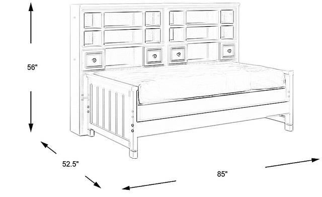 Dimension Image. Please refer to the Dimension Tab on this page for dimension details.