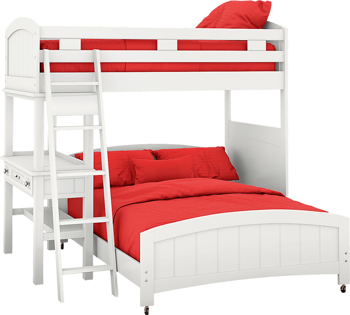 Cottage Colors White Colors White Twin Full Loft Bunk W Desk