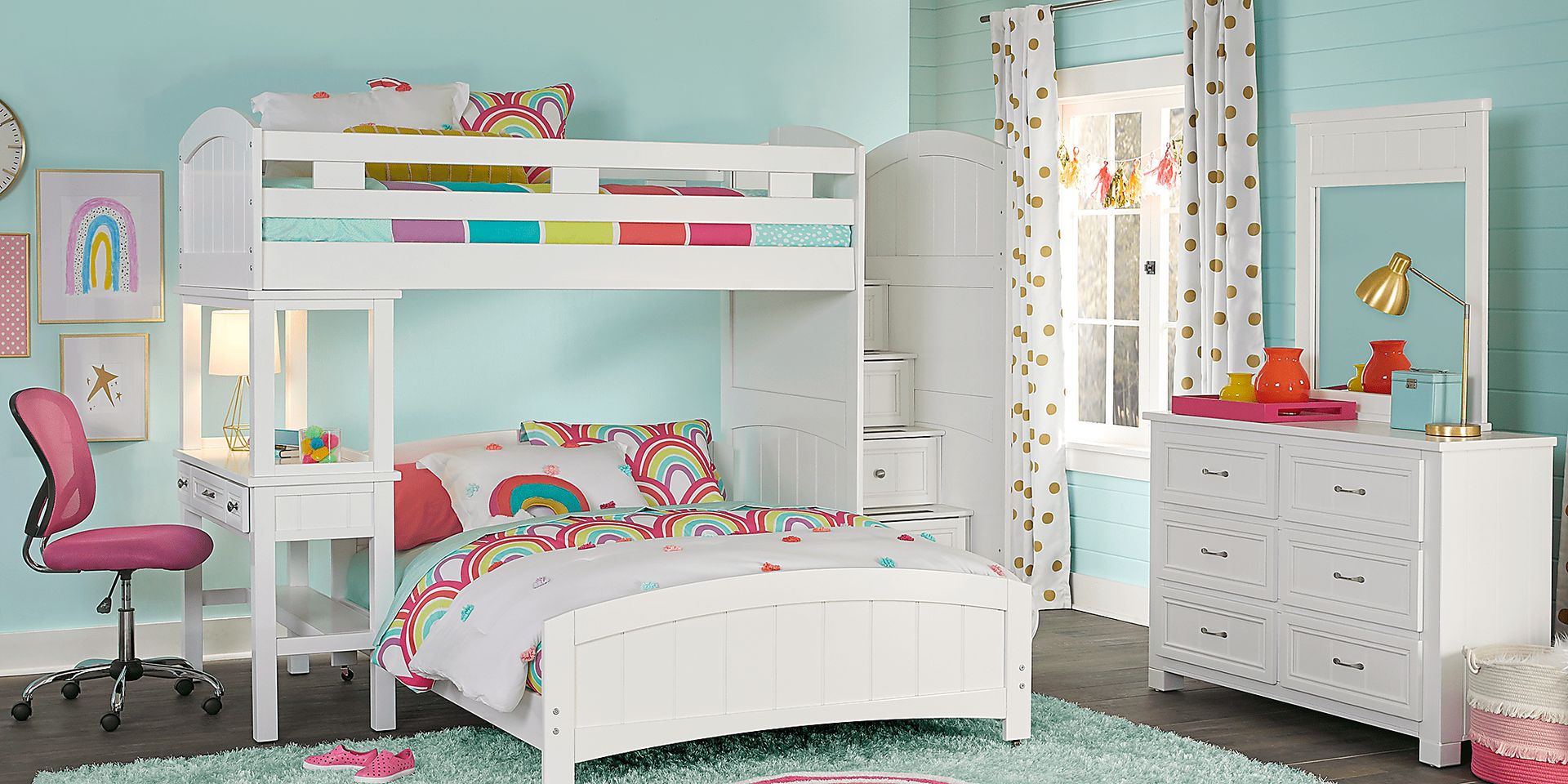 Rooms to go full bunk beds deals