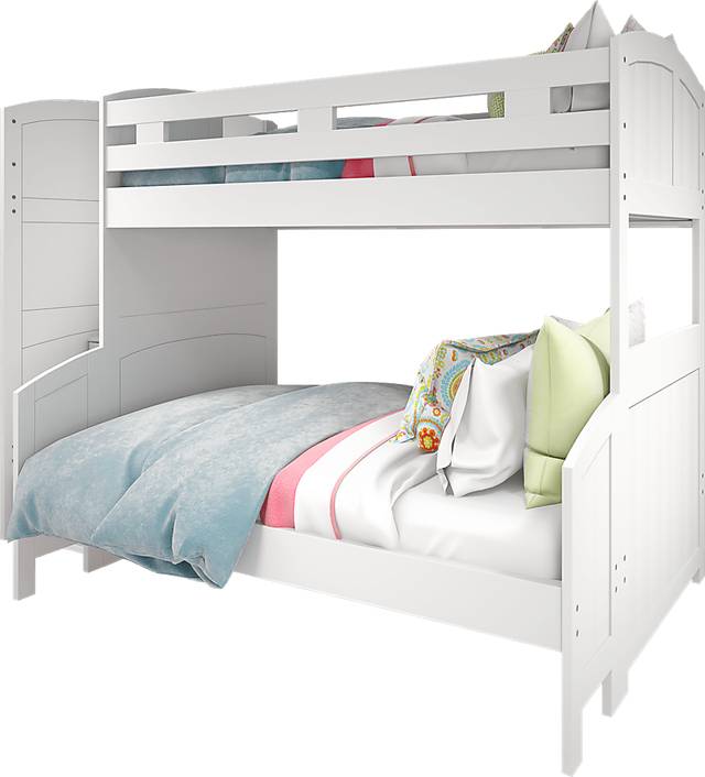 Kids Cottage Colors White Twin/Full Step Bunk - Thumbnail - Image 4