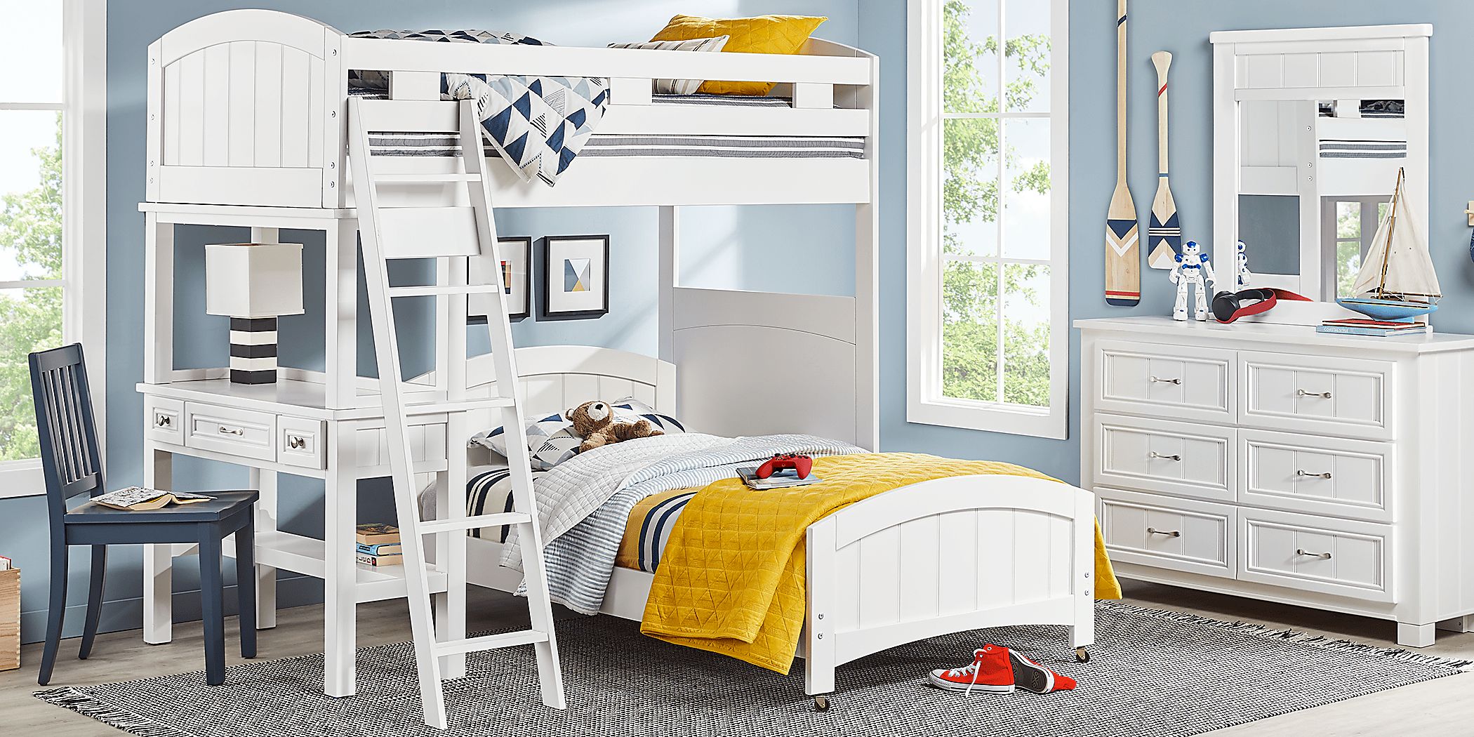 Rooms to go on sale white bunk bed