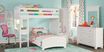 Kids Cottage Colors White Twin/Twin Step Bunk with Desk