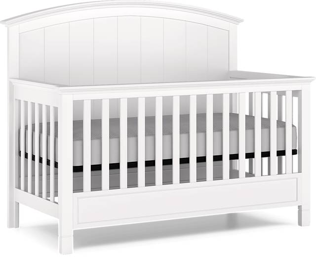 Kids Cottage Colors White Nursery with Toddler and Full Conversion Rails - Thumbnail - Image 3