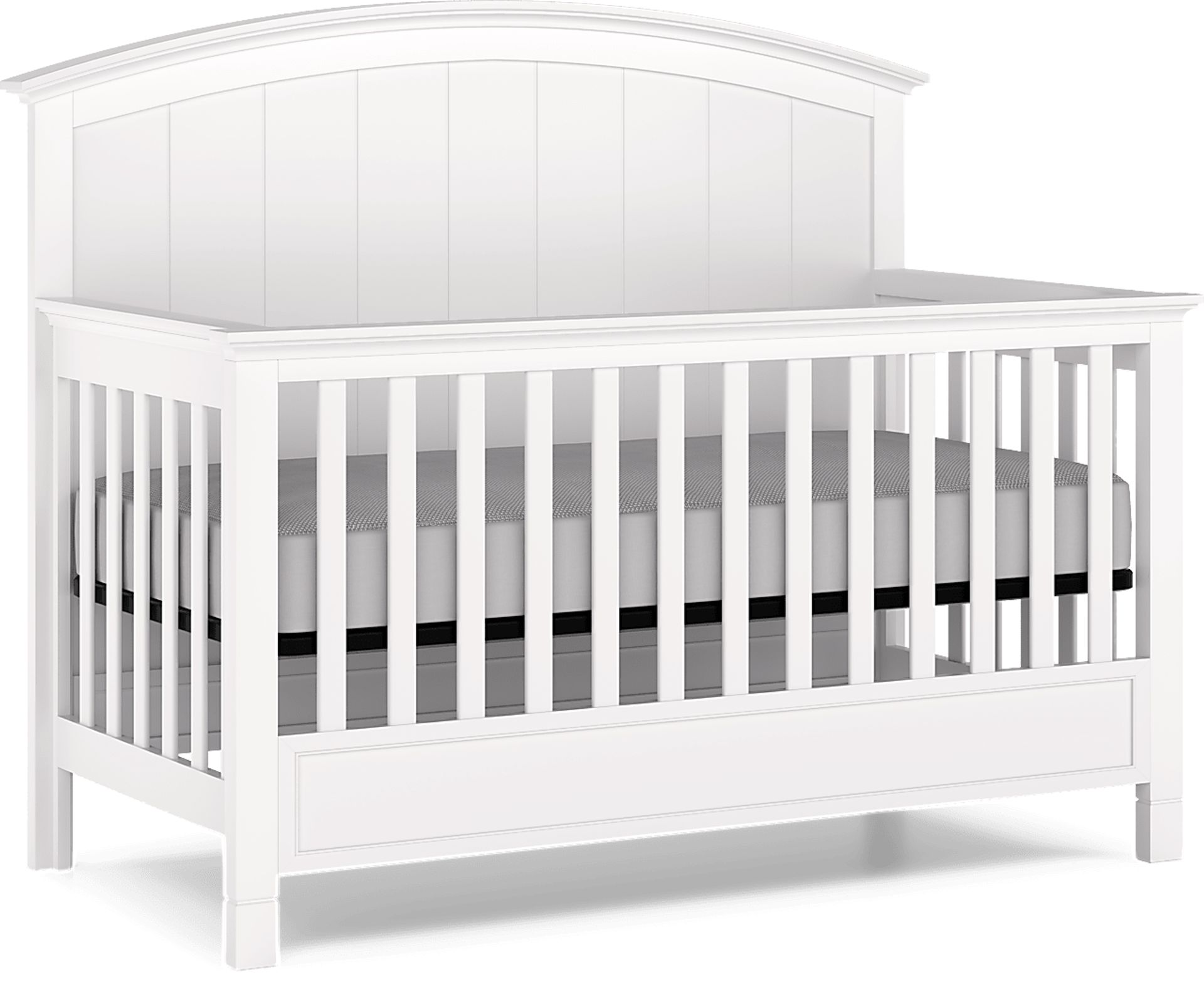 Kids Cottage Colors White Nursery with Toddler Rail - Image 3