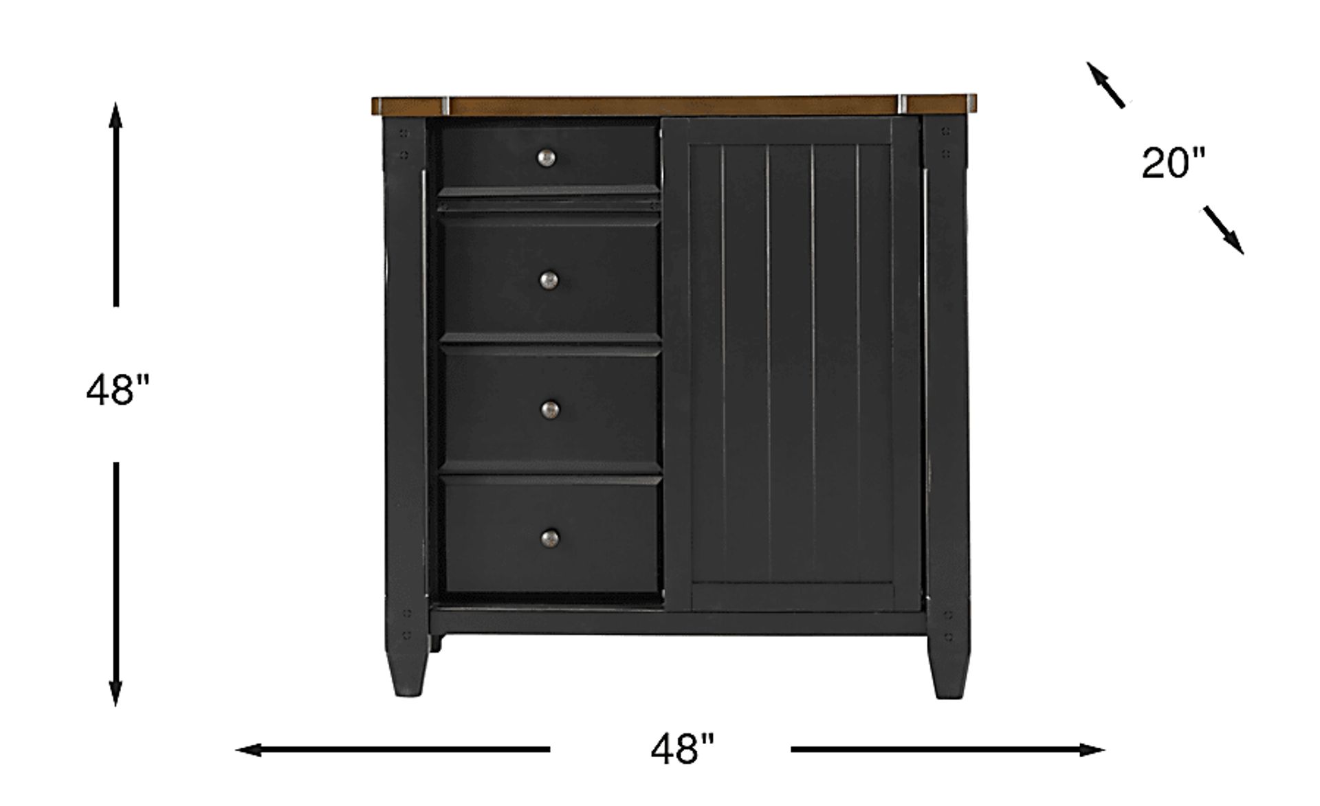 Dimension Image. Please refer to the Dimension Tab on this page for dimension details.