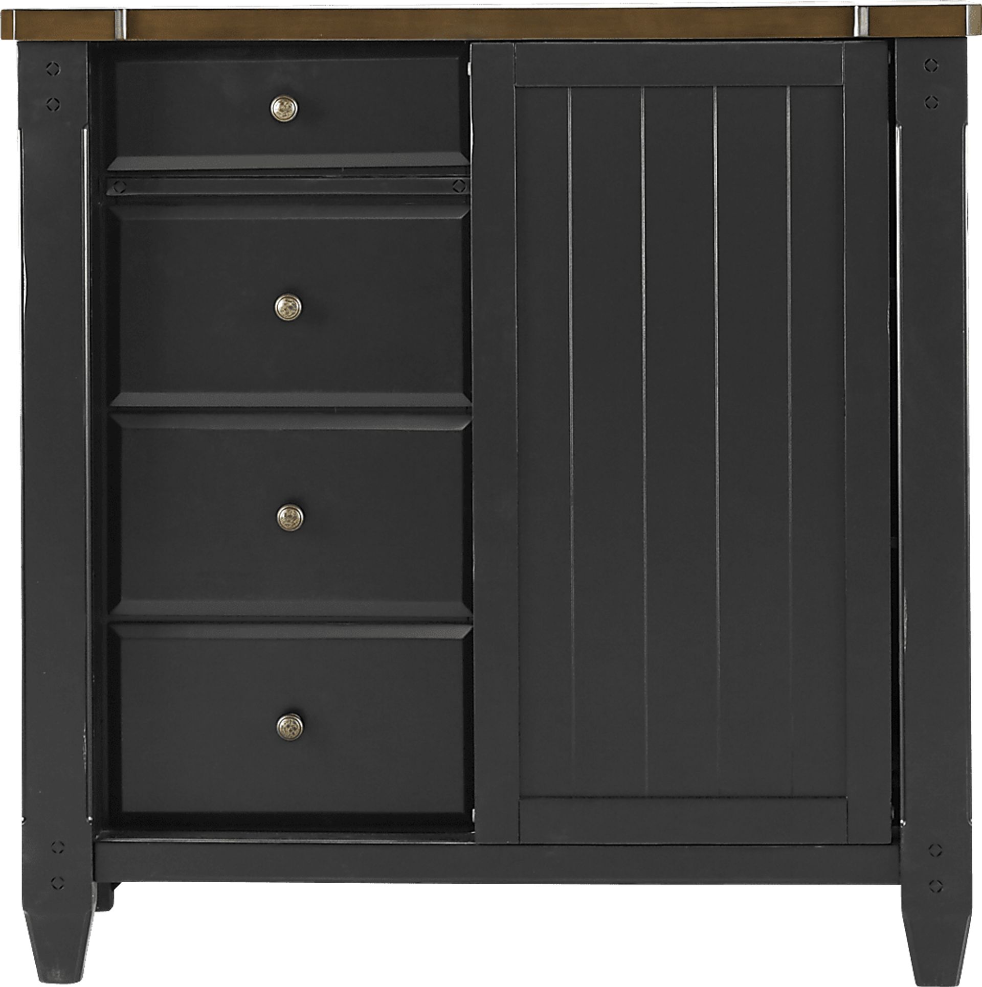 Cottage Town Black Gentleman's Chest - Image 1