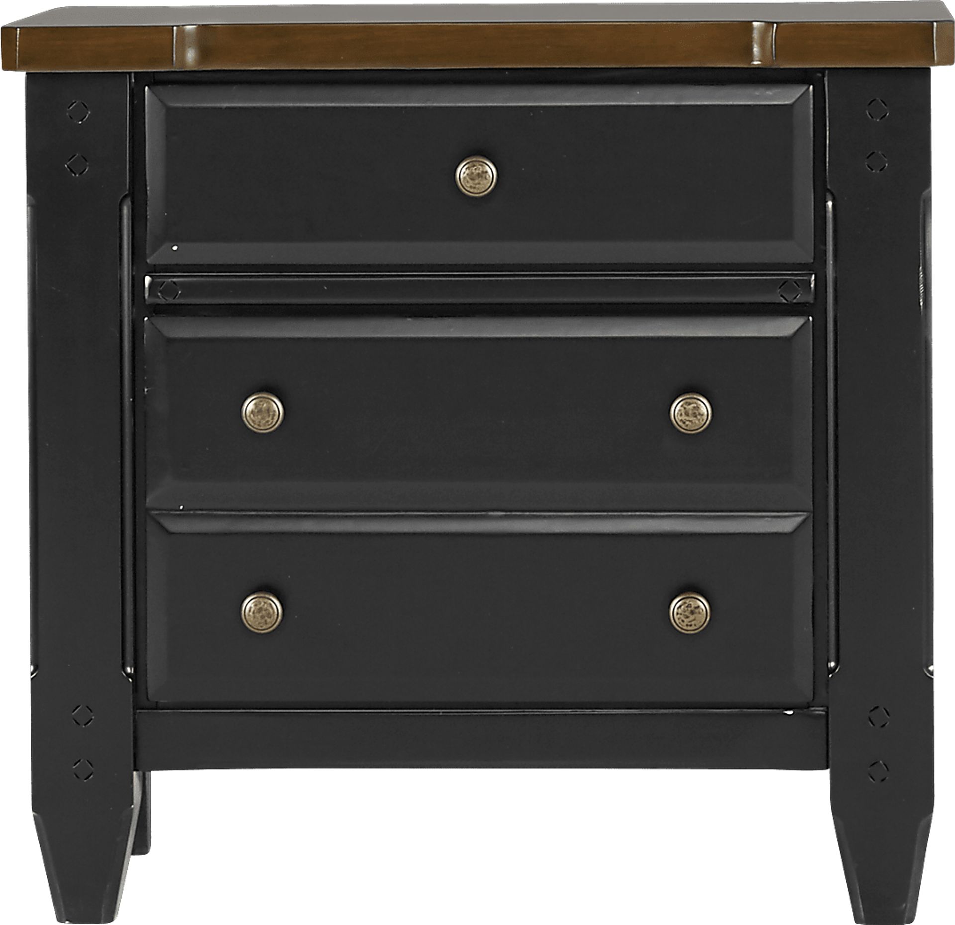 Cottage Town Black Nightstand - Image 1