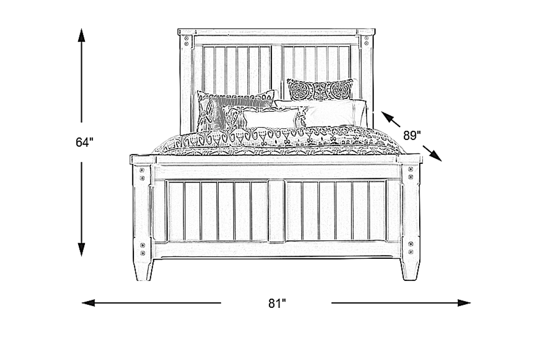 Cottage Town Gray 3 Pc King Panel Bed