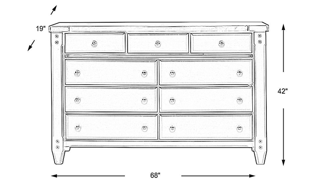 Cottage Town Gray Dresser