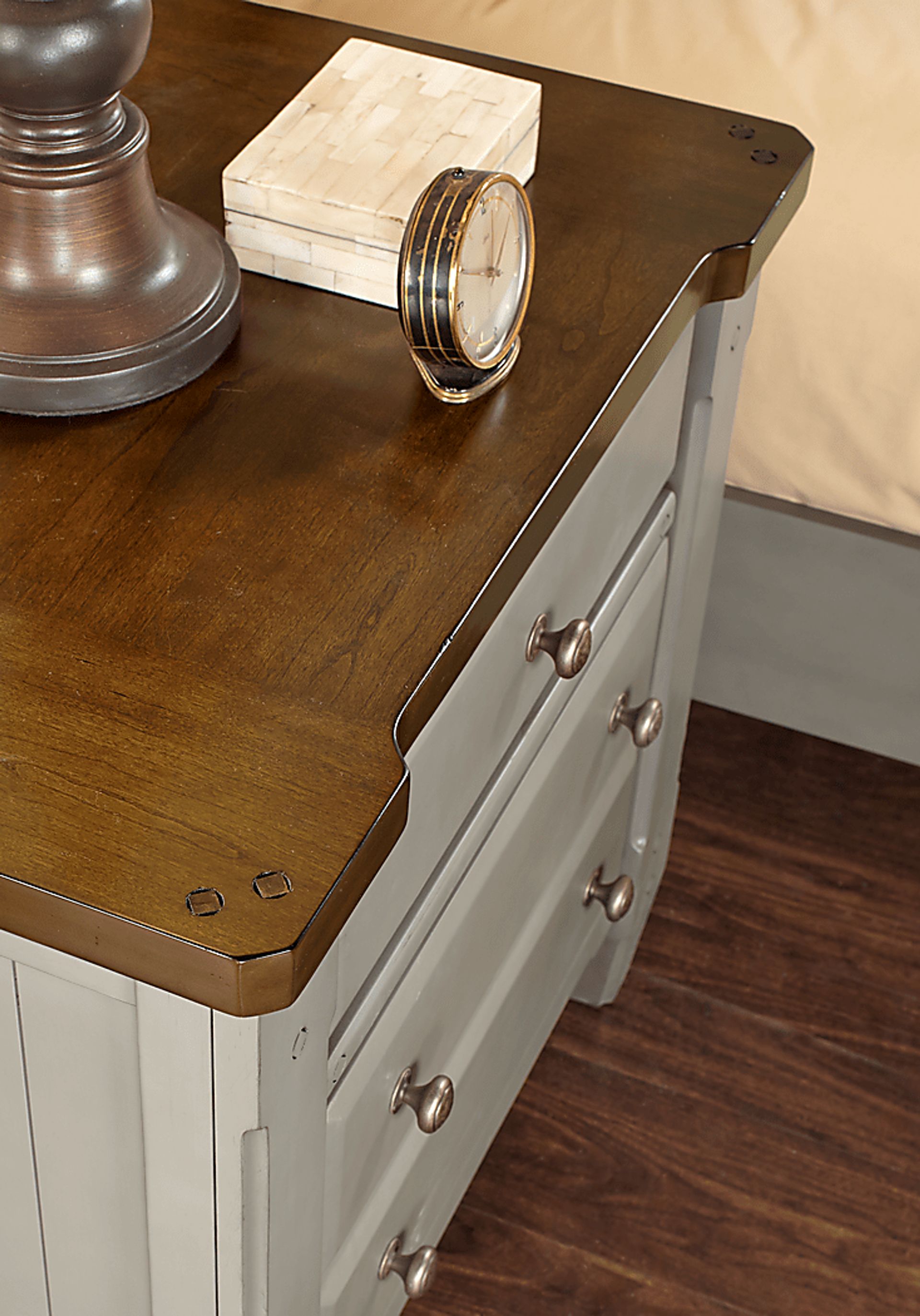 Cottage Town Gray Nightstand - Image 2