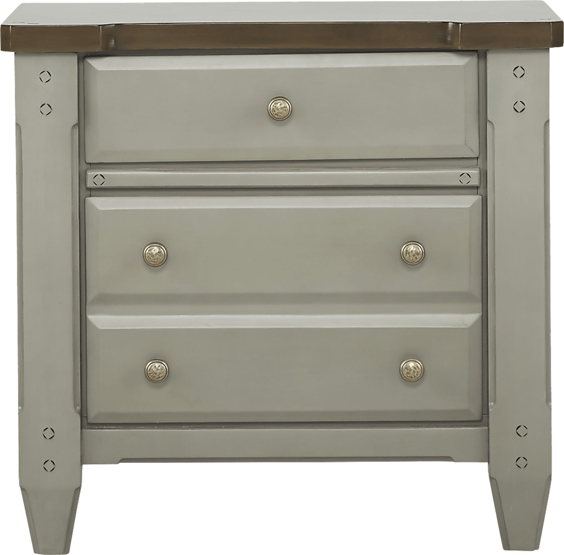 Cottage Town Gray Nightstand - Image 1