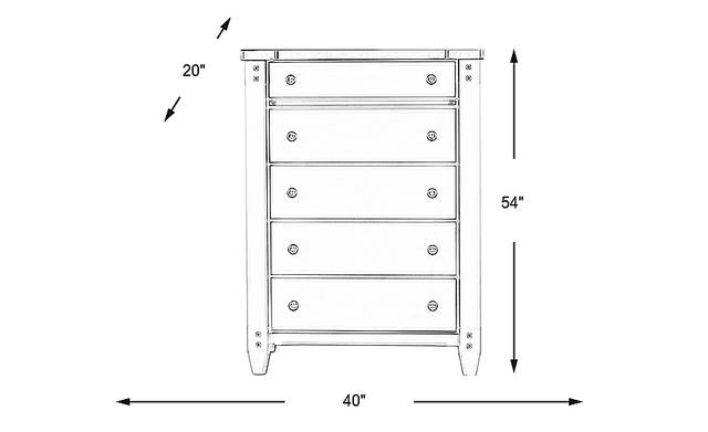 Dimension Image. Please refer to the Dimension Tab on this page for dimension details.