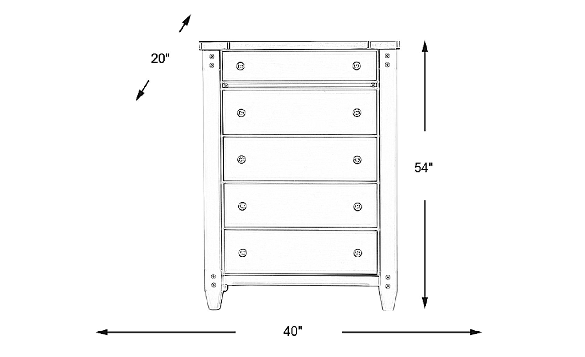 Dimension Image. Please refer to the Dimension Tab on this page for dimension details.