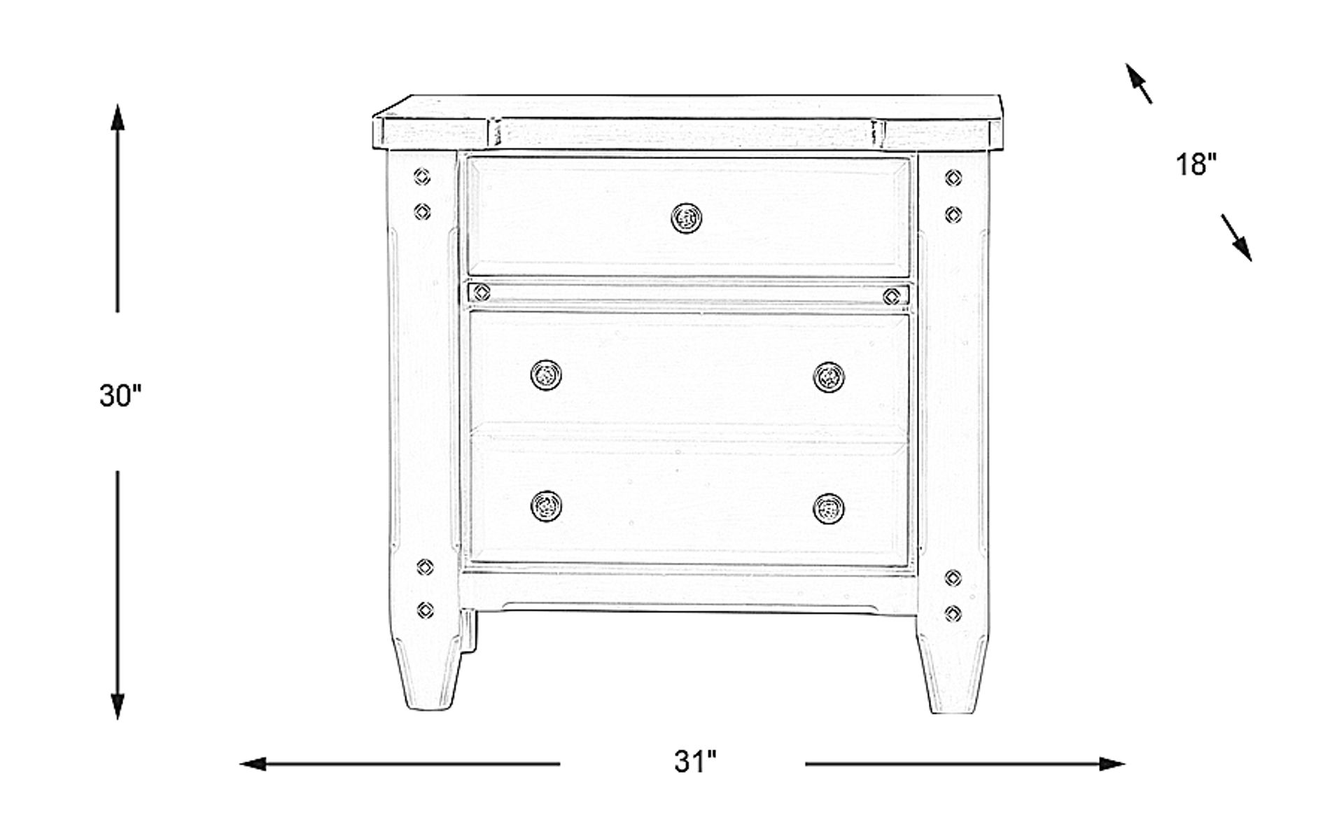 Dimension Image. Please refer to the Dimension Tab on this page for dimension details.