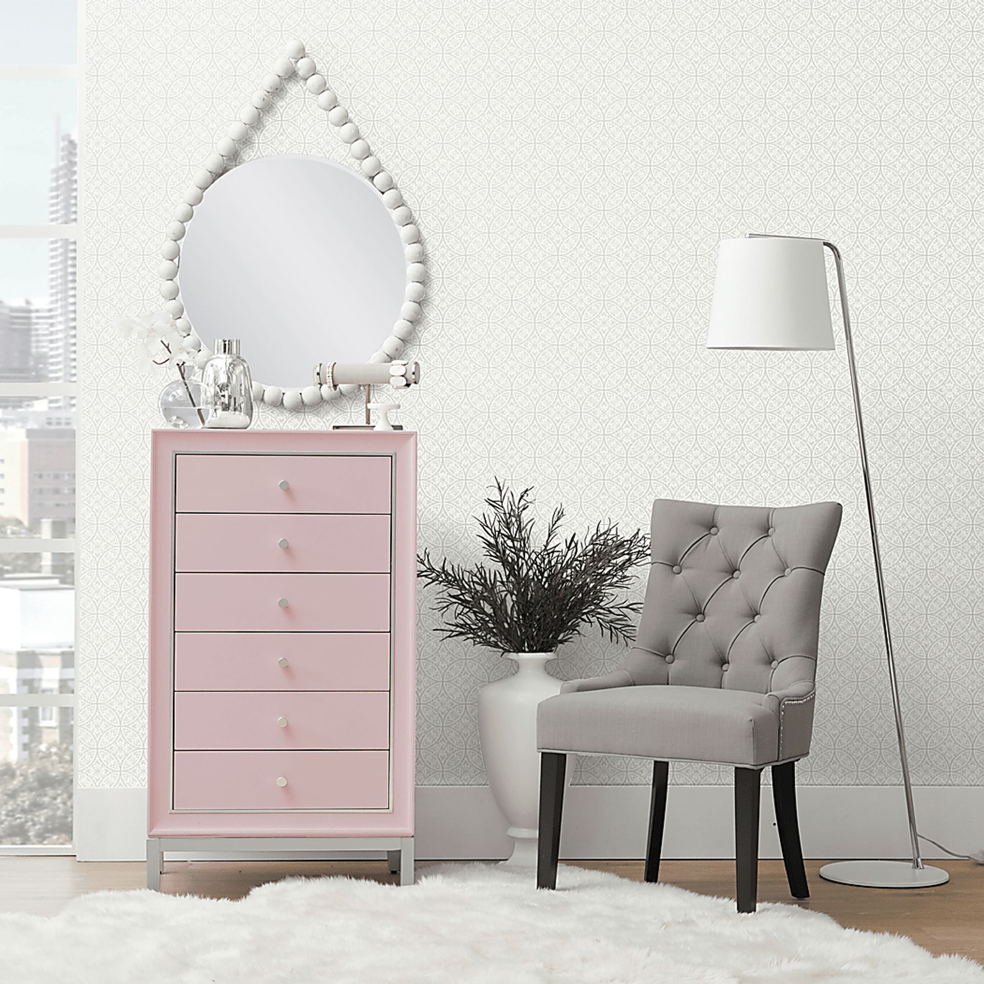 Cottonester Pink Jewelry Armoire - Image 8