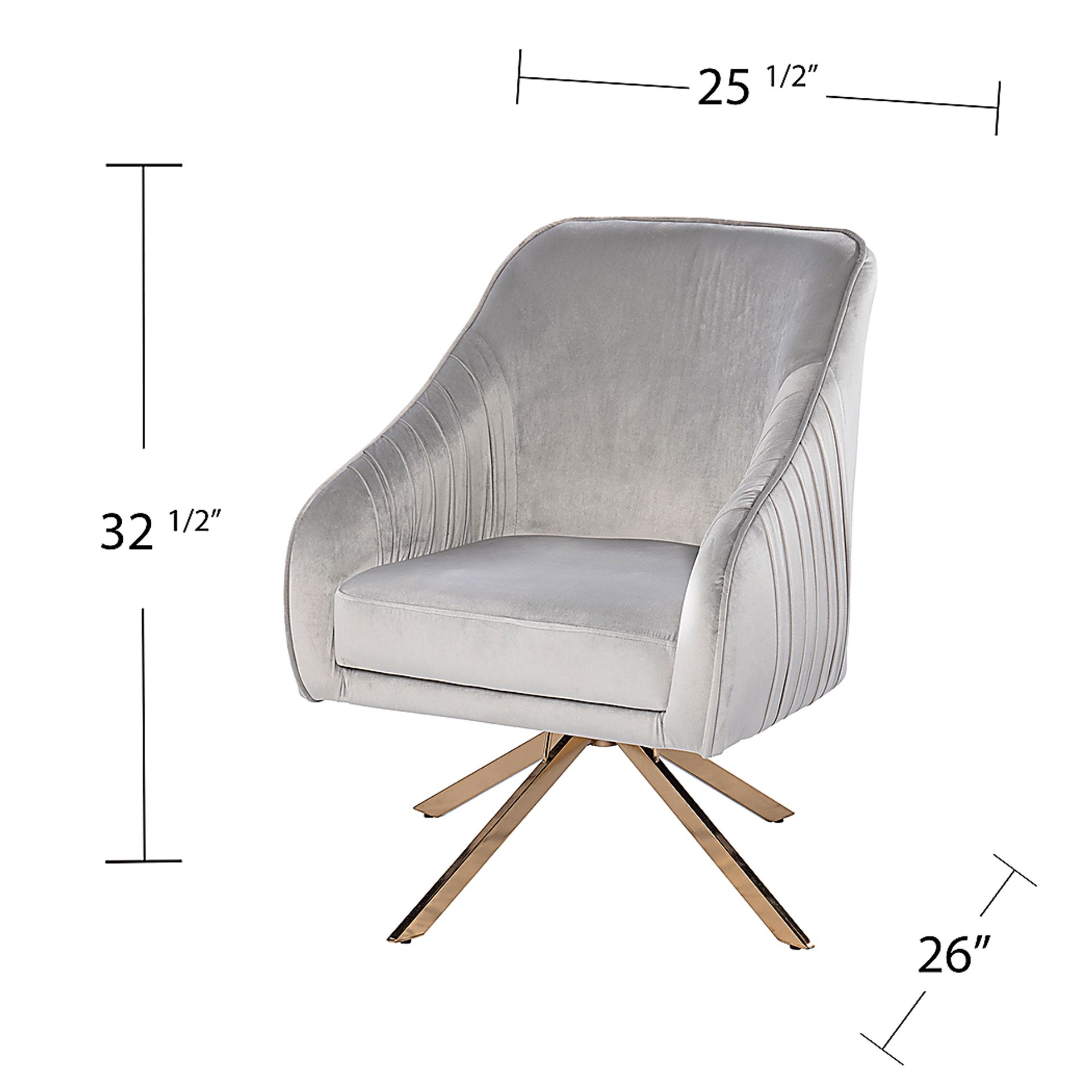 Cotydon Silver Swivel Accent Chair - Image 6