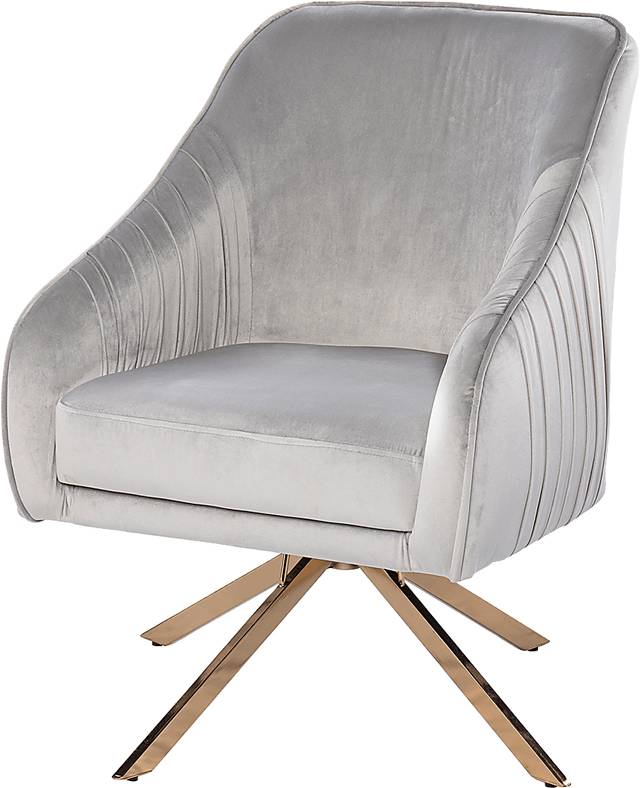 Cotydon Silver Swivel Accent Chair - Thumbnail - Image 1