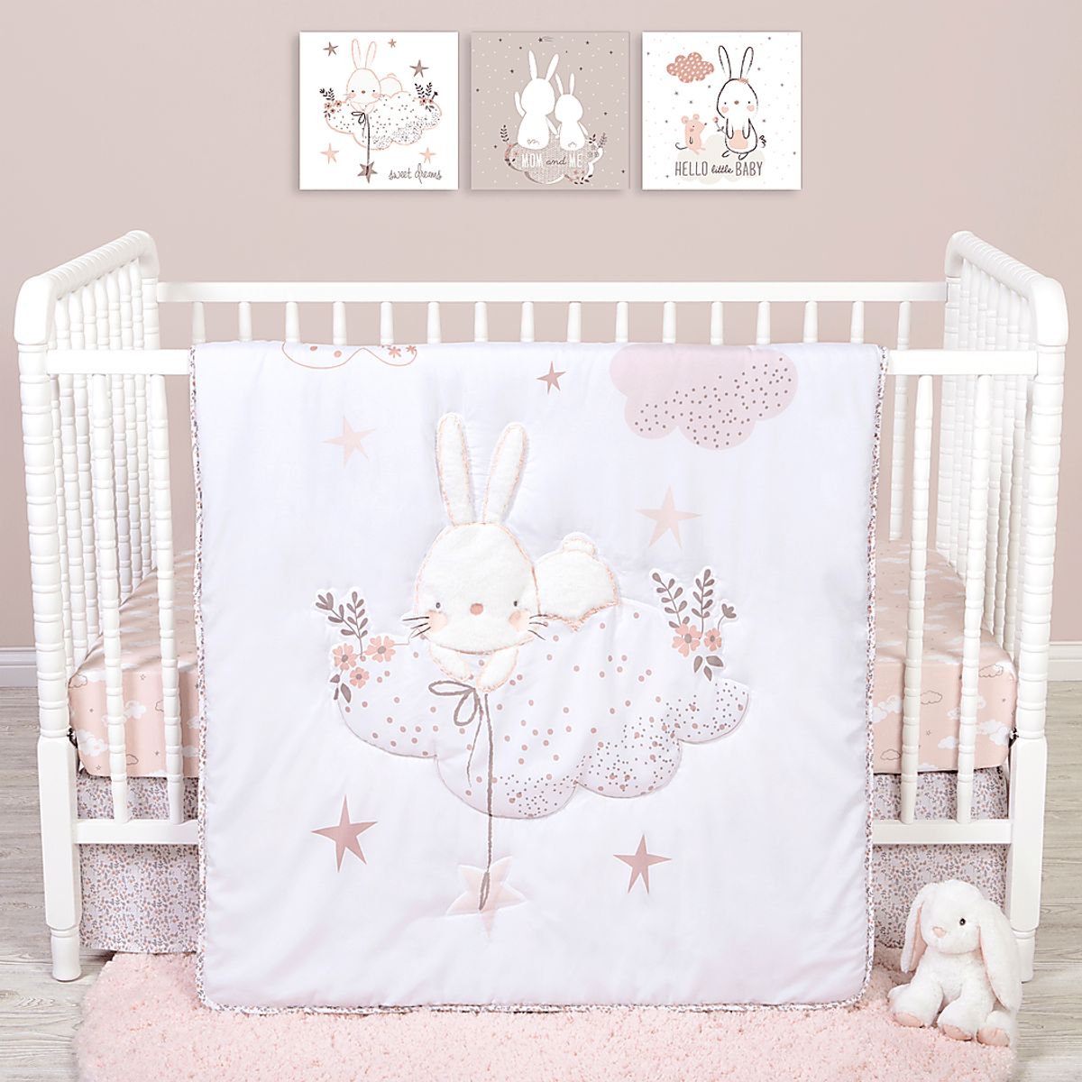 White cot sales bedding set