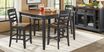 Country Lane Black 5 Pc Counter Height Dining Room with Ladder Back Stools