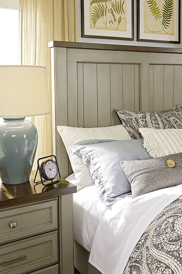 Country Grove Gray 7 Pc King Panel Bedroom - Thumbnail - Image 3