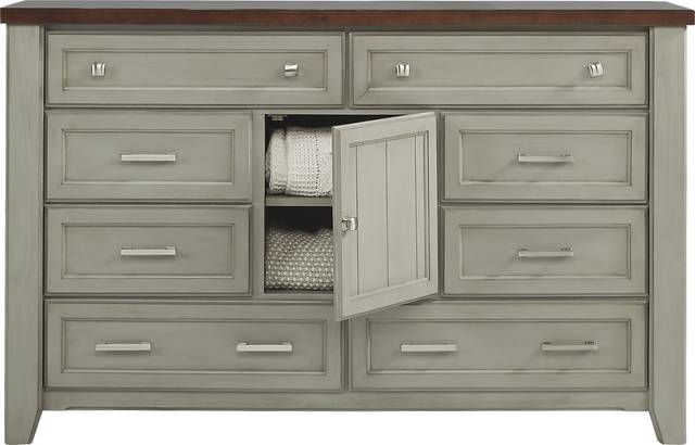 Country Grove Gray 7 Pc King Panel Bedroom - Thumbnail - Image 5