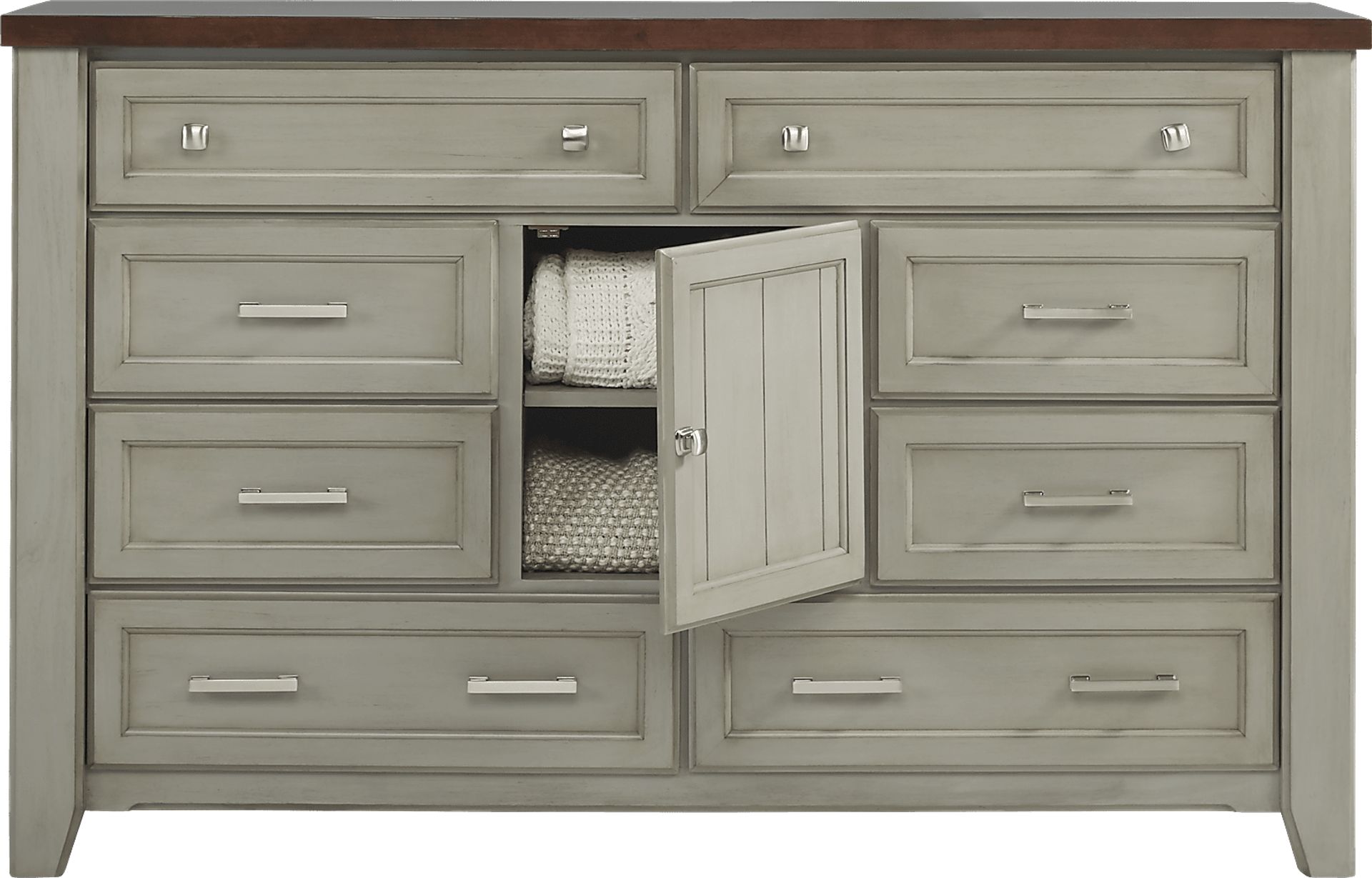 Country Grove Gray 7 Pc King Panel Bedroom - Image 5