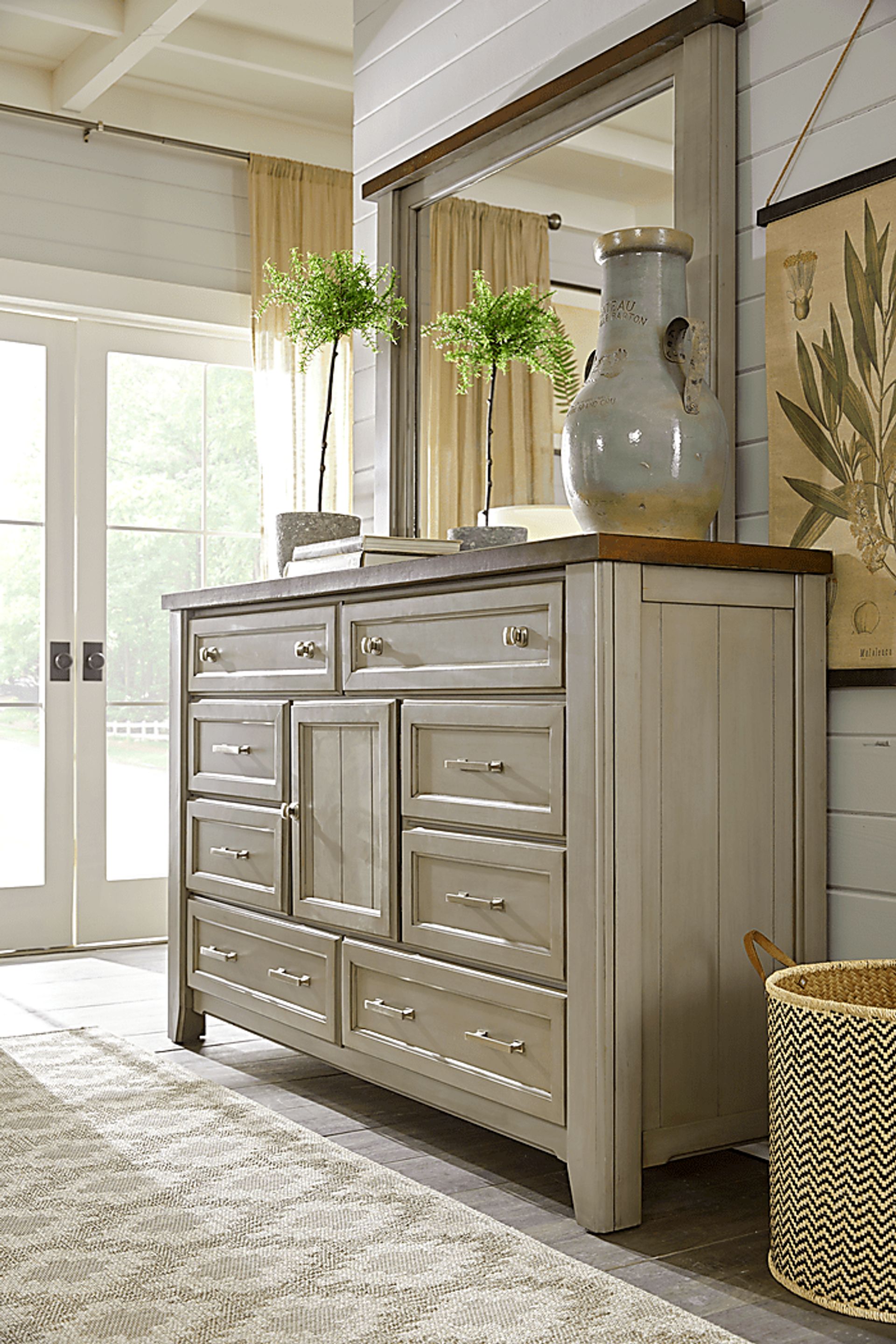 Country Grove Gray 7 Pc King Panel Bedroom - Image 6