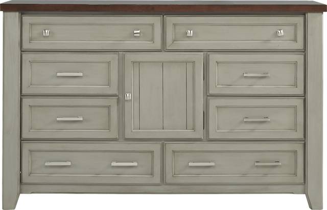 Country Grove Gray 7 Pc King Panel Bedroom - Thumbnail - Image 4