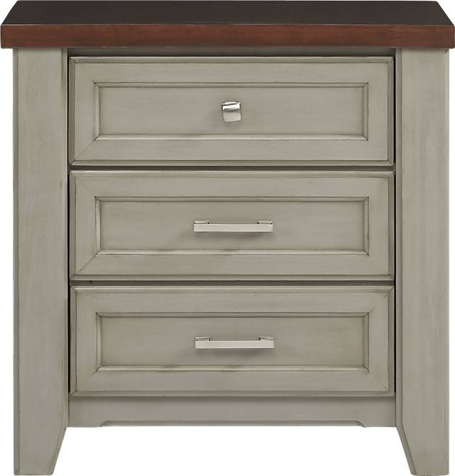 Country Grove Gray 7 Pc King Panel Bedroom - Thumbnail - Image 7