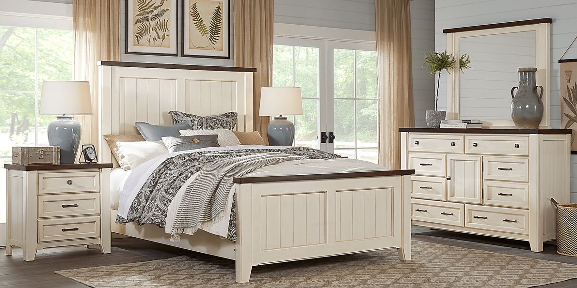Country Grove 5 Pc White Colors,White King Bedroom Set With Dresser ...