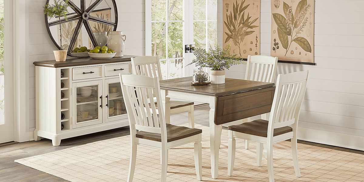 Country Lane White Colors,White Drop Leaf Dining Table Rooms to Go