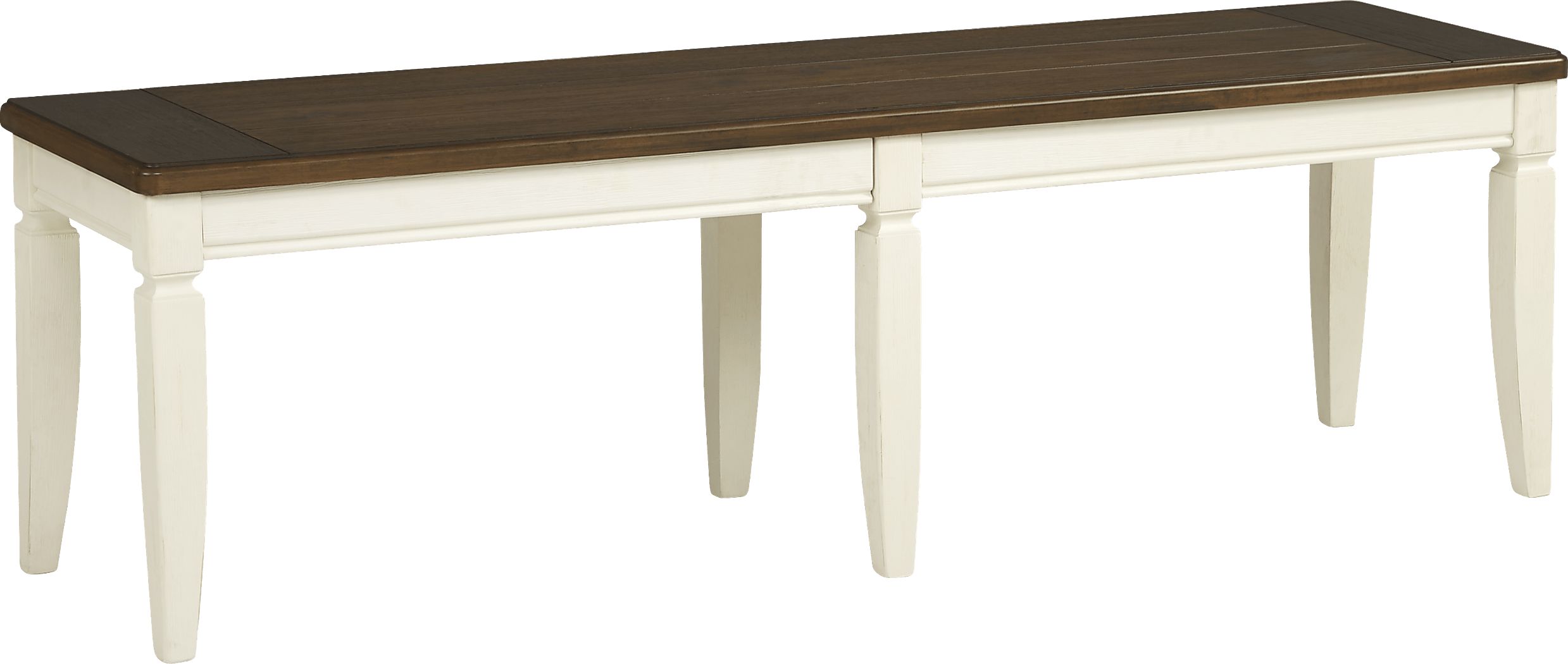 Country Lane Antique White Bench Rooms To Go