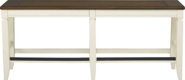 Country Lane Antique White Counter Height Bench - Thumbnail - Image 2
