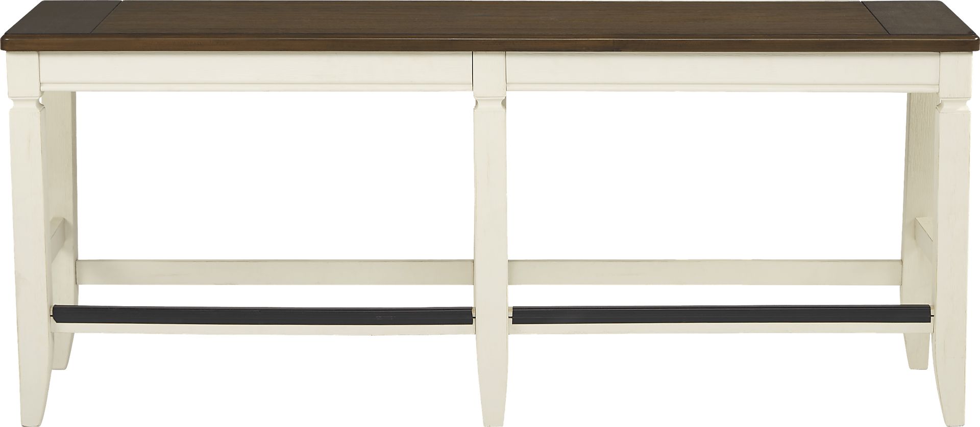 Country Lane Antique White Counter Height Bench - Image 2