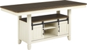 counter height storage dining table