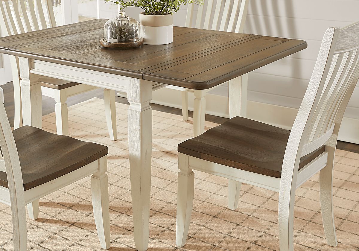 Country Lane 5 Pc White Colors,White Dining Room Set With Drop Leaf ...