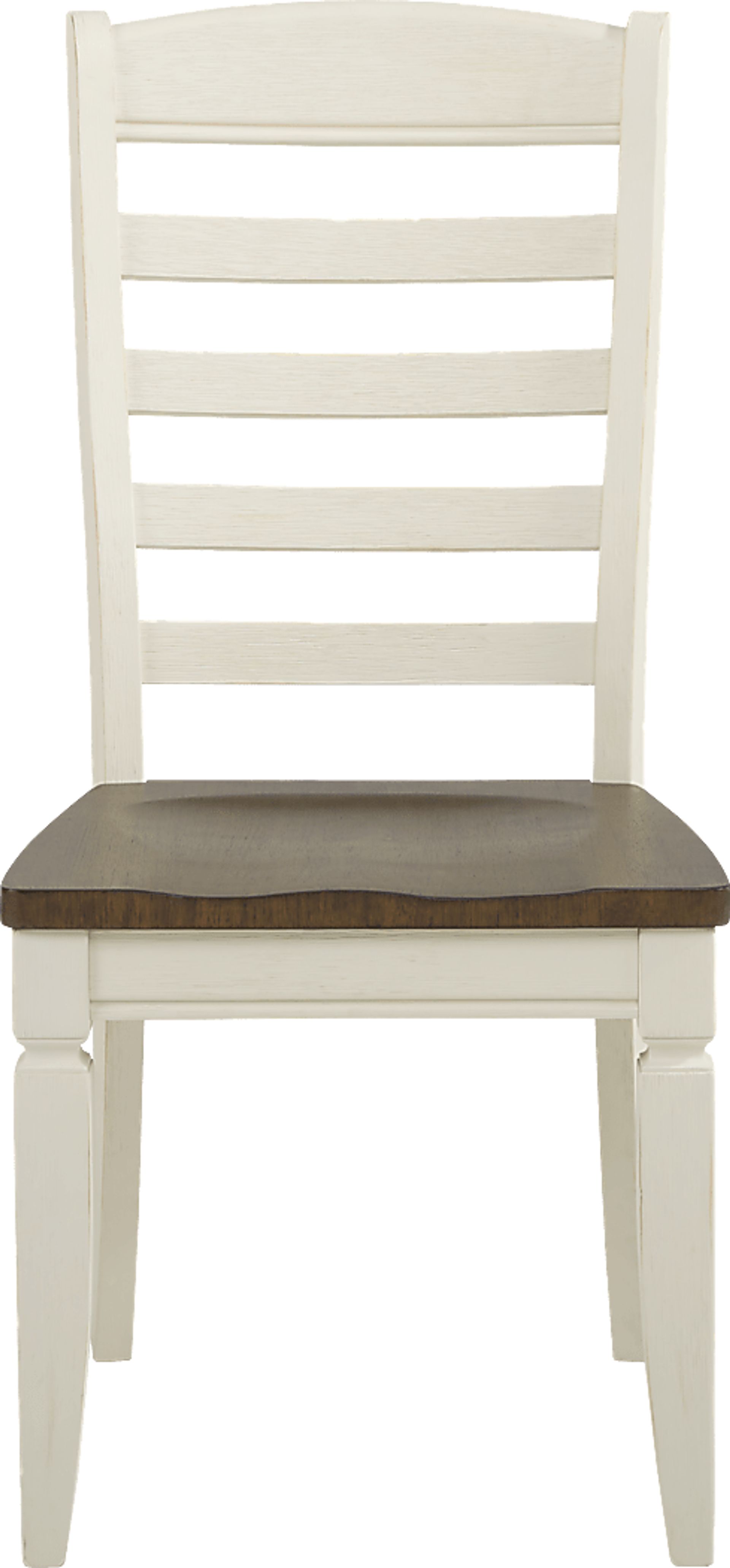 Country Lane Antique White 5 Pc Drop Leaf Dining Room with Ladder Back Chairs - Image 6