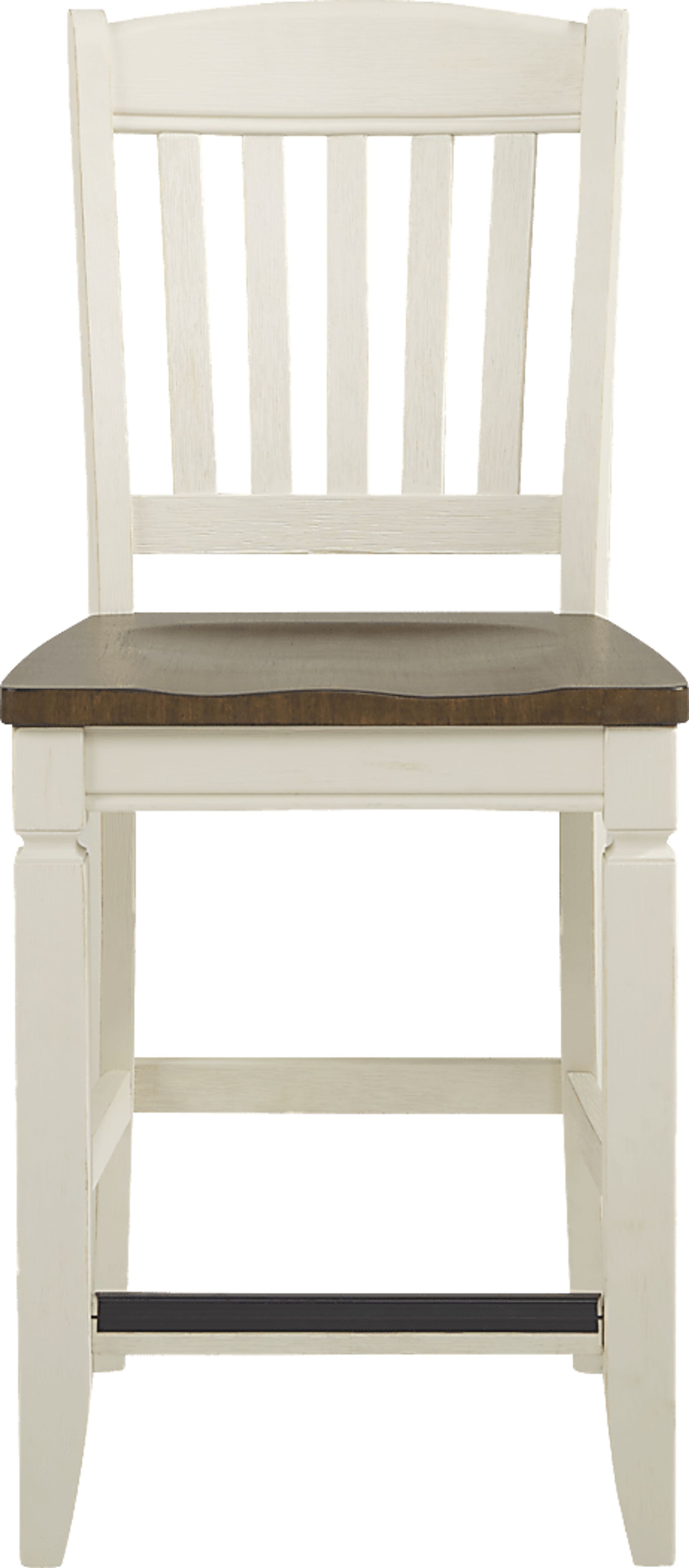 Country Lane Antique White 5 Pc Counter Height Storage Dining Room with Slat Back Stools - Image 6
