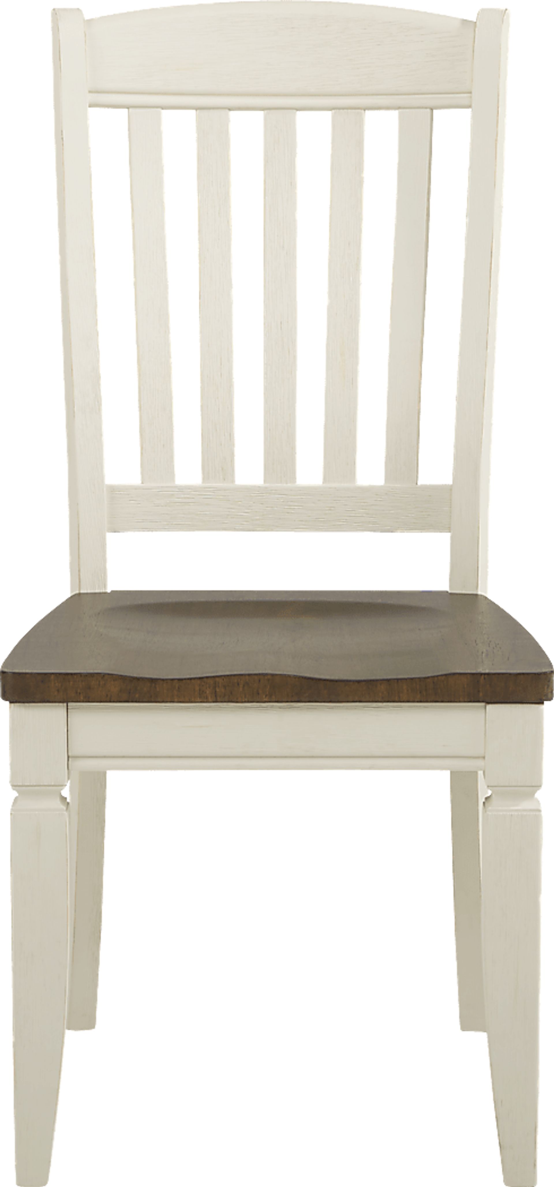 Country Lane Antique White 5 Pc Rectangle Dining Room with Slat Back Chairs - Image 7