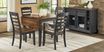 Country Lane Black 5 Pc Drop Leaf Dining Room with Ladder Back Side Chairs