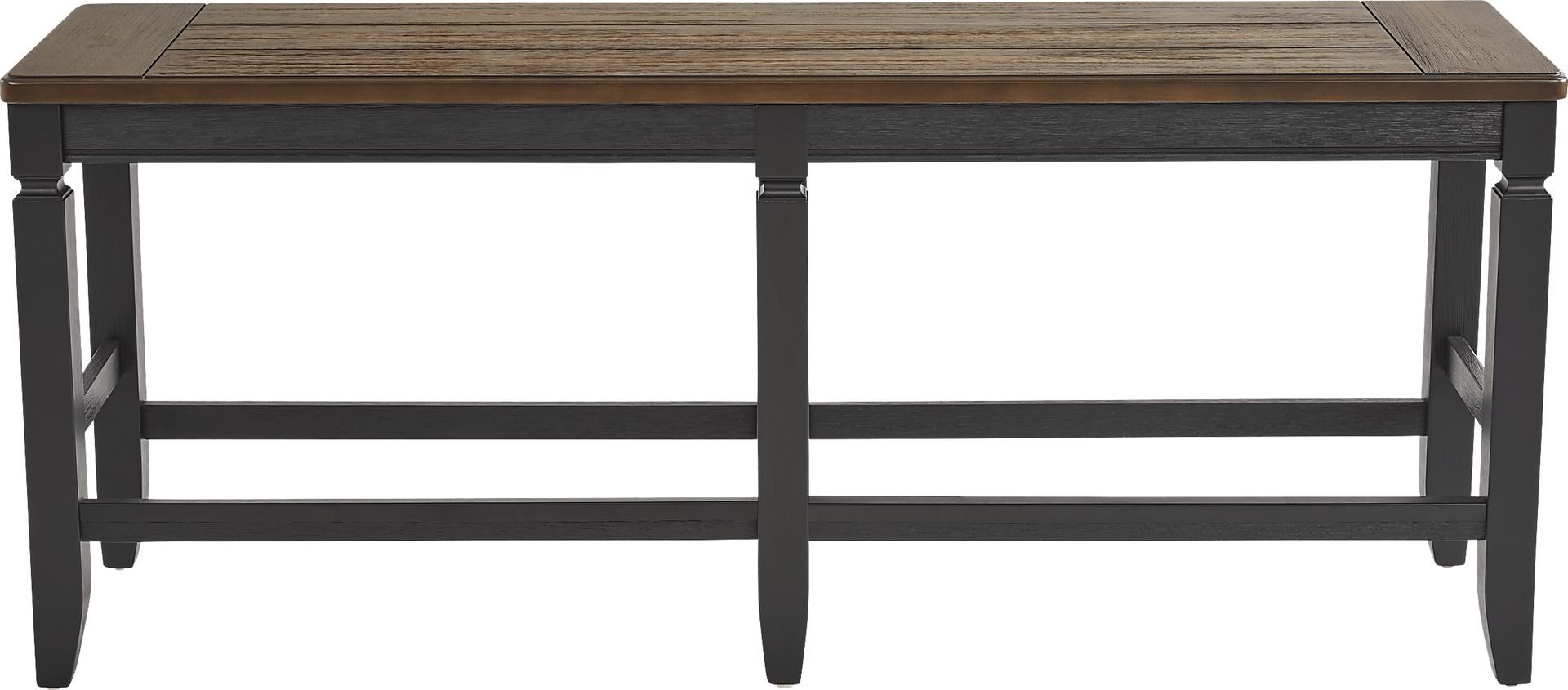 Country Lane Black Counter Height Bench - Image 2